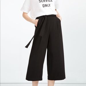 Zara Cropped Wide Leg Pants